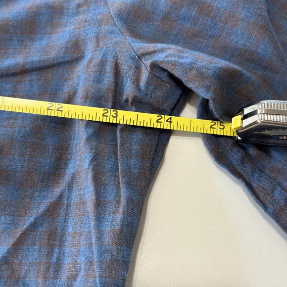 Peter Millar Collection Flex Finish Shirt Mens XL Blue Plaid MSRP $248 - Picture 5 of 6